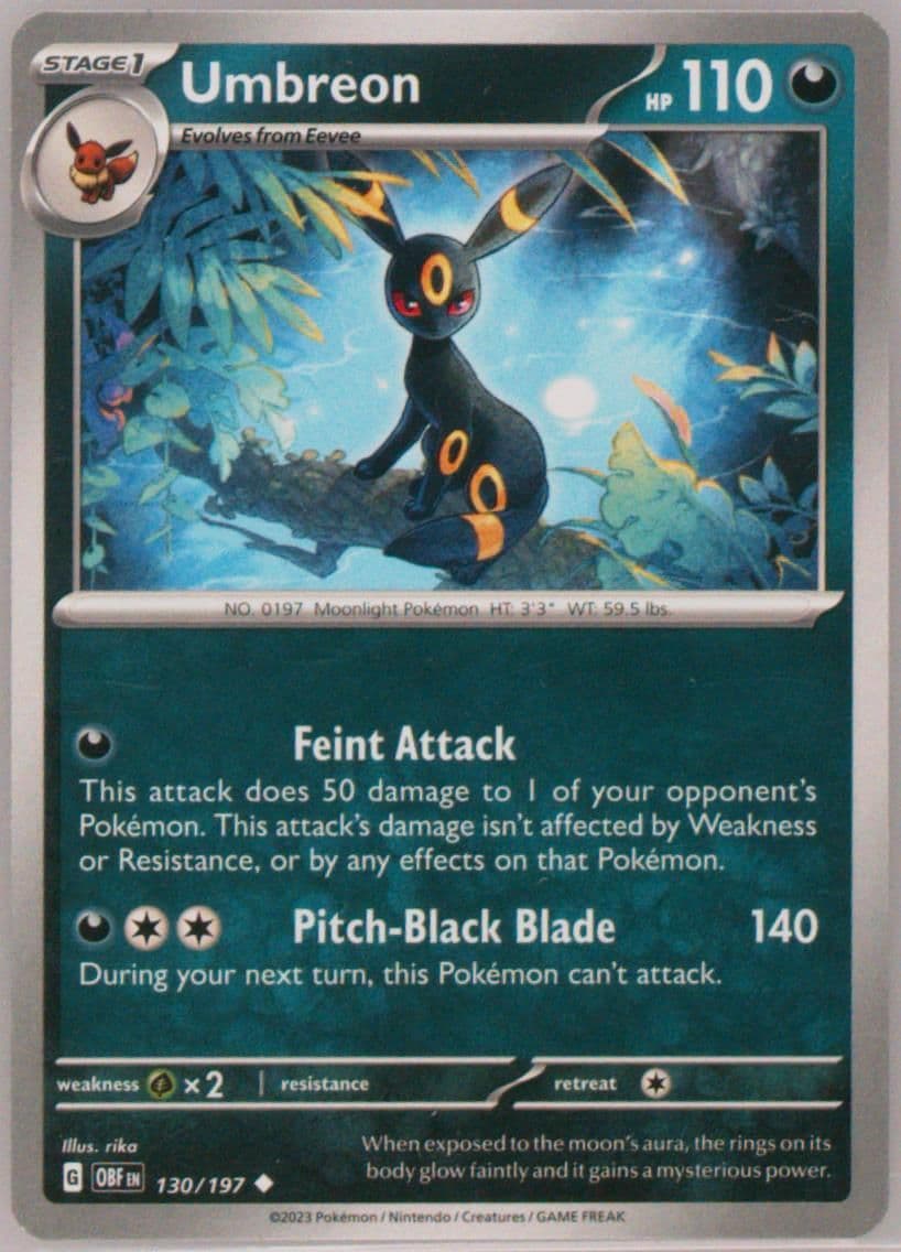 Umbreon (130) 2023 Pokemon Obf EN-Obsidian Flames