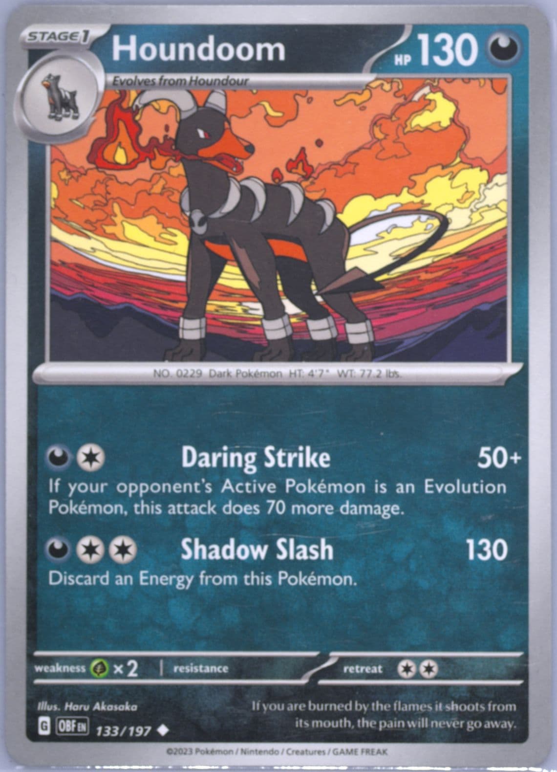 Houndoom (133) 2023 Pokemon Obf EN-Obsidian Flames