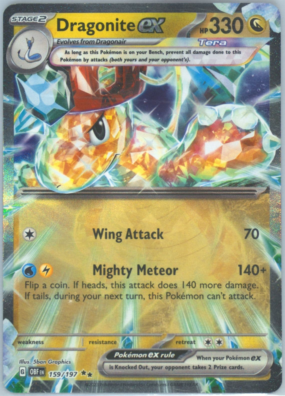 Dragonite EX (159) 2023 Pokemon Obf EN-Obsidian Flames