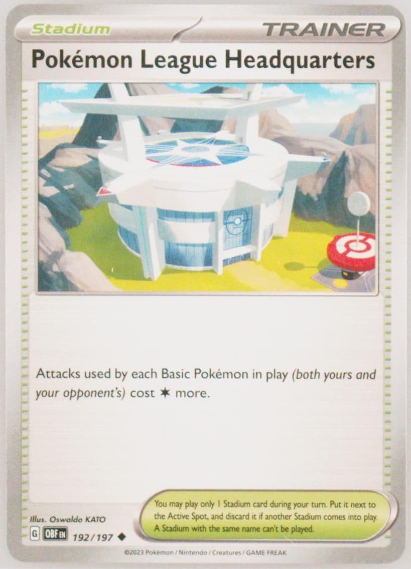 Pokemon League Headquarters (192) 2023 Pokemon Obf EN-Obsidian Flames