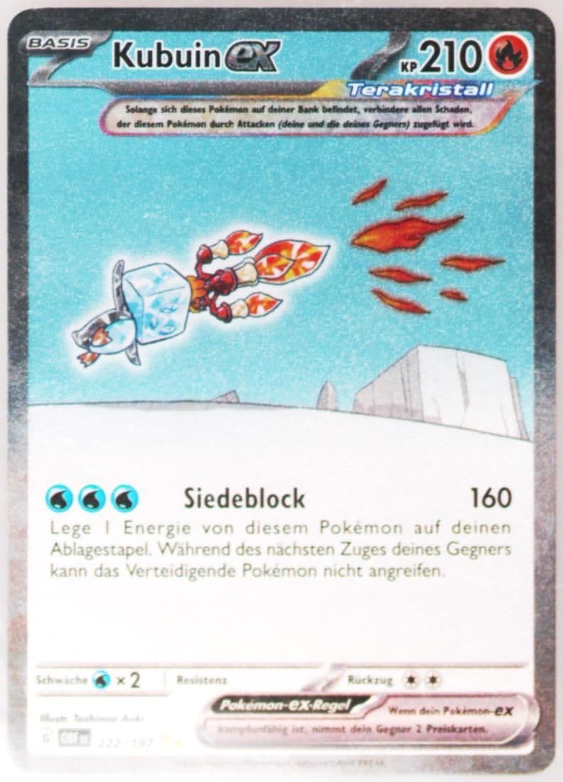 Eiscue EX Special Illustration Rare (222) 2023 Pokemon German Obf de-Obsidian Flames
