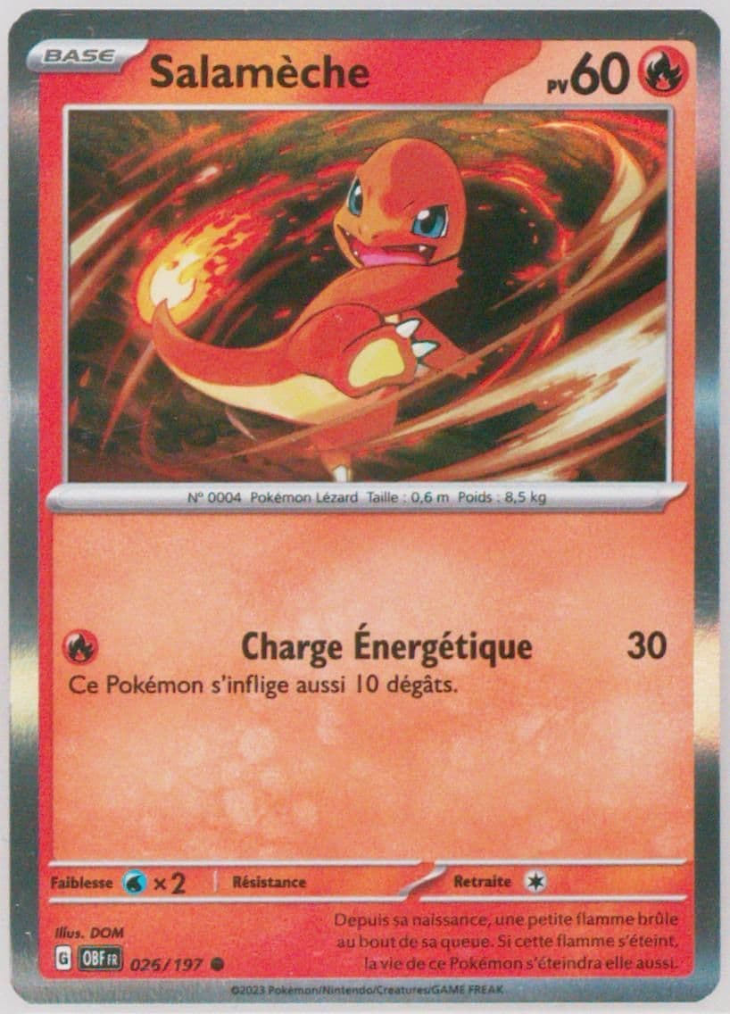Charmander (026) 2023 Pokemon French Obf FR-Obsidian Flames