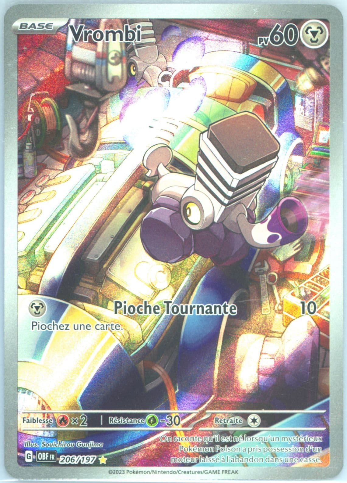 Varoom Illustration Rare (206) 2023 Pokemon French Obf FR-Obsidian Flames