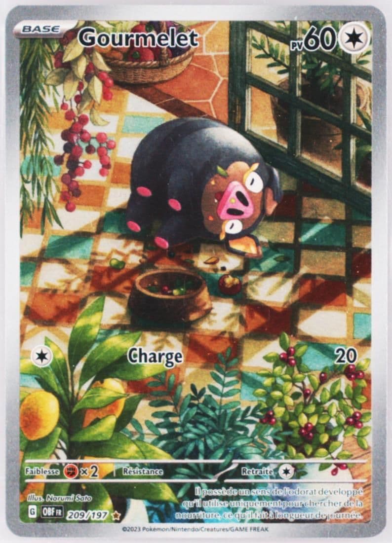 Lechonk Illustration Rare (209) 2023 Pokemon French Obf FR-Obsidian Flames