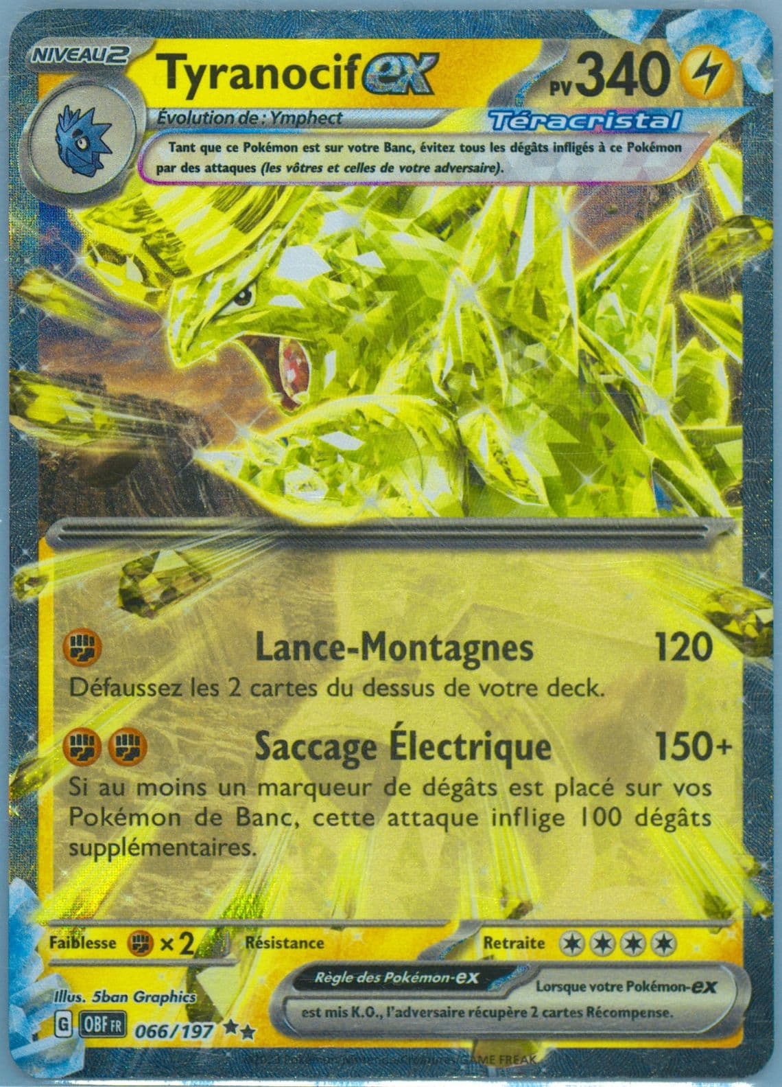 Tyranitar EX (066) 2023 Pokemon French Obf FR-Obsidian Flames