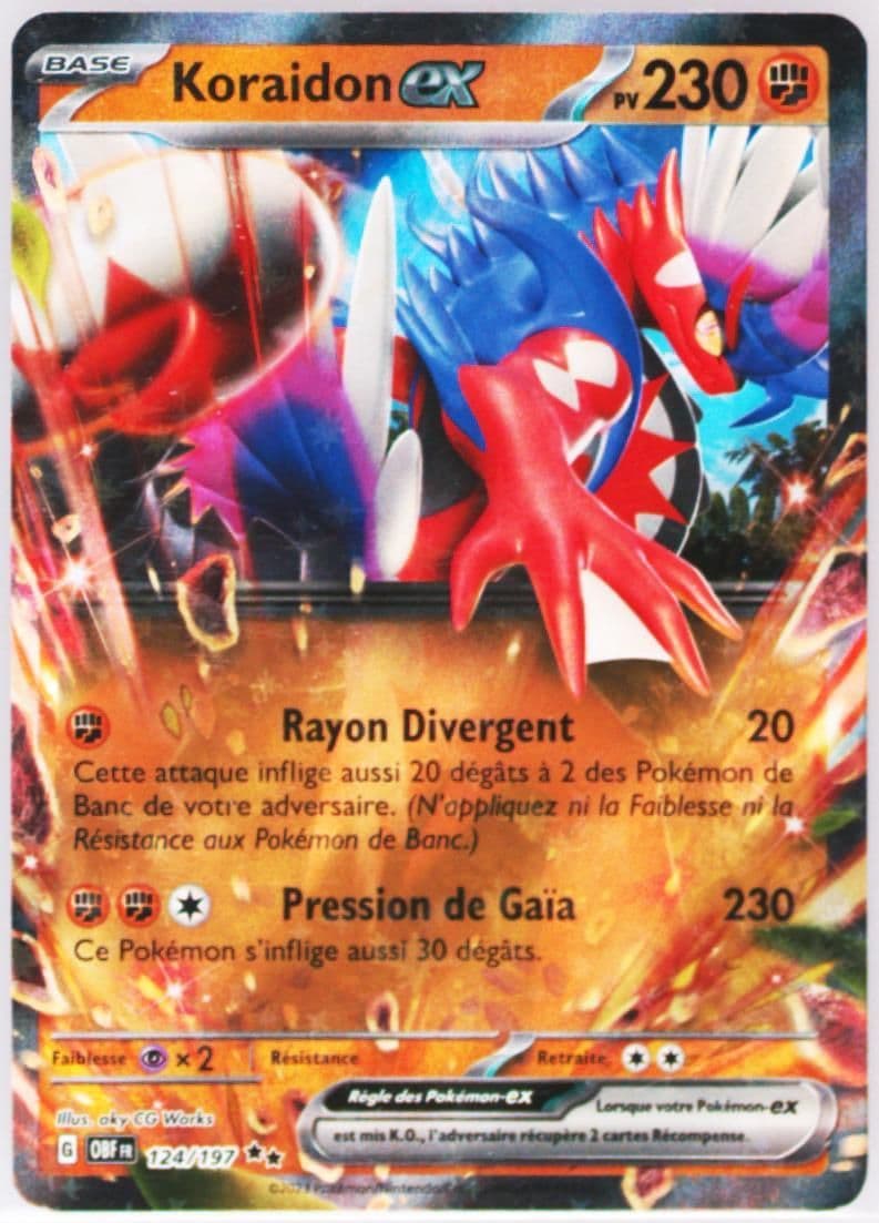 Koraidon EX (124) 2023 Pokemon French Obf FR-Obsidian Flames