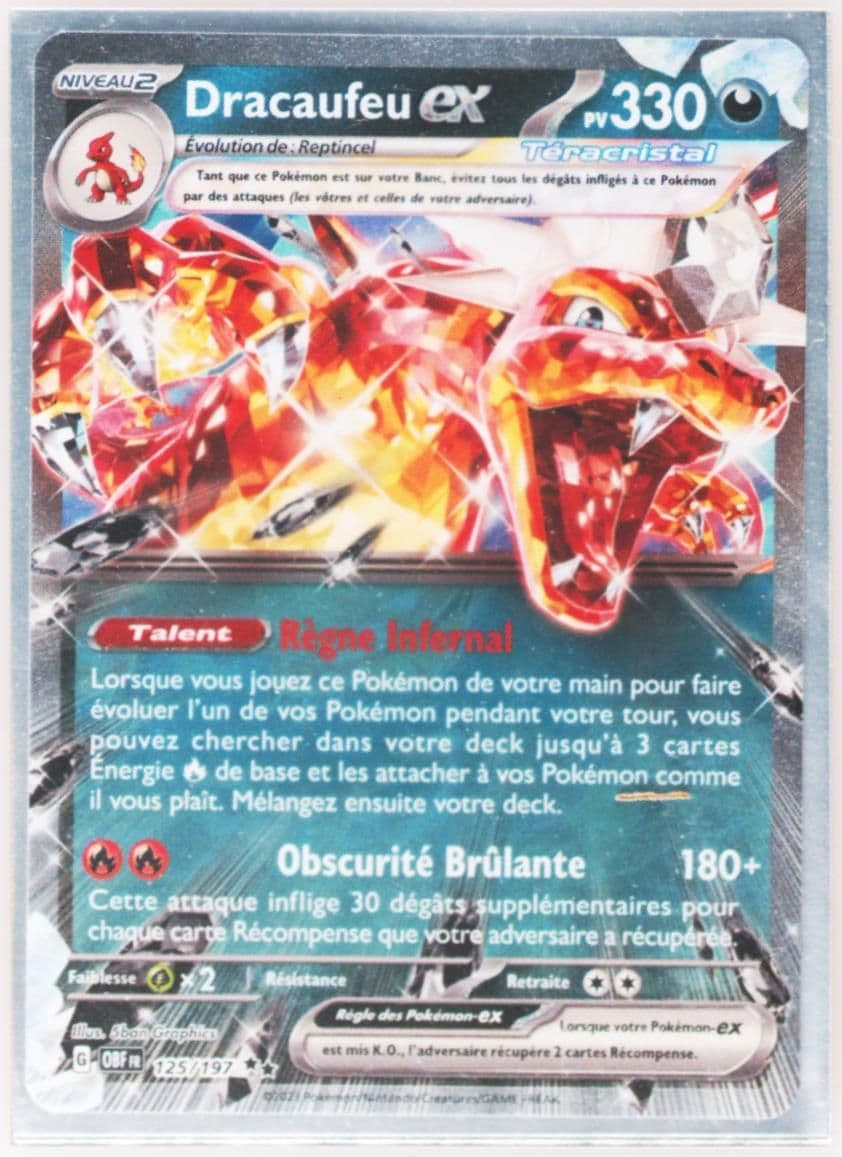 Charizard EX (125) 2023 Pokemon French Obf FR-Obsidian Flames