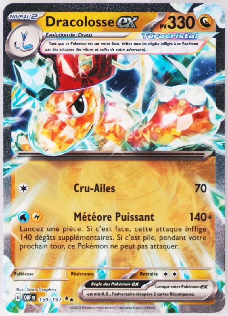 Dragonite EX (159) 2023 Pokemon French Obf FR-Obsidian Flames