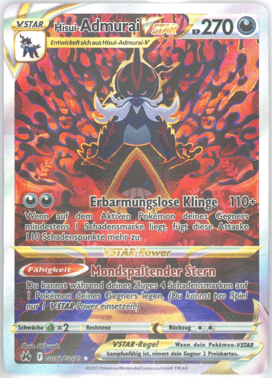 Full Art/Hisui-Admurai Vstar German (GG52) 2023 Pokemon Sword and Shield Crown Zenith