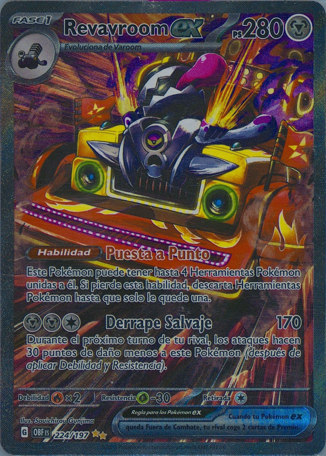 Revavroom EX Special Illustration Rare (224) 2023 Pokemon Spanish Obf ES-Obsidian Flames