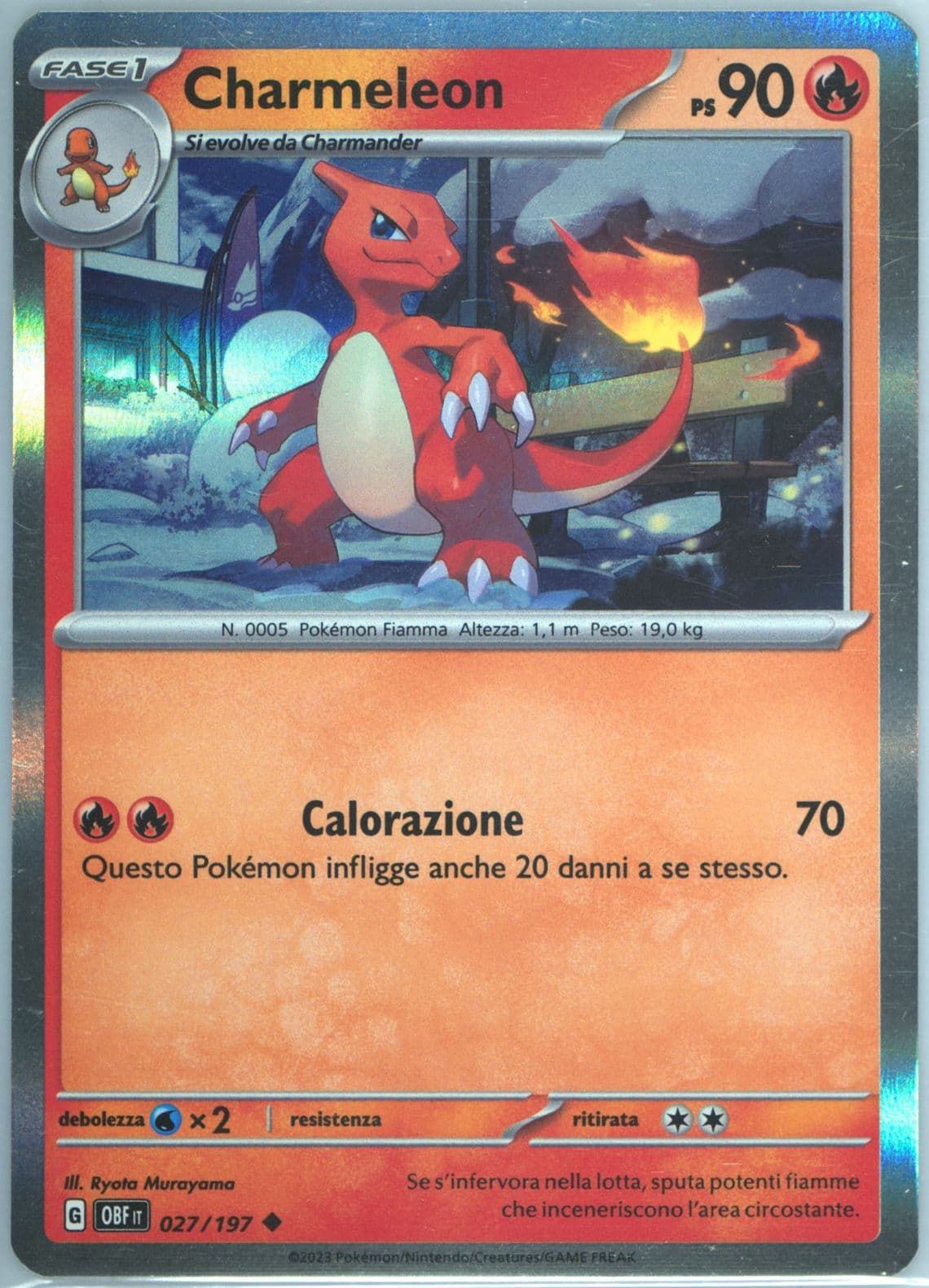 Charmeleon (027) 2023 Pokemon Italian Obf It-Obsidian Flames