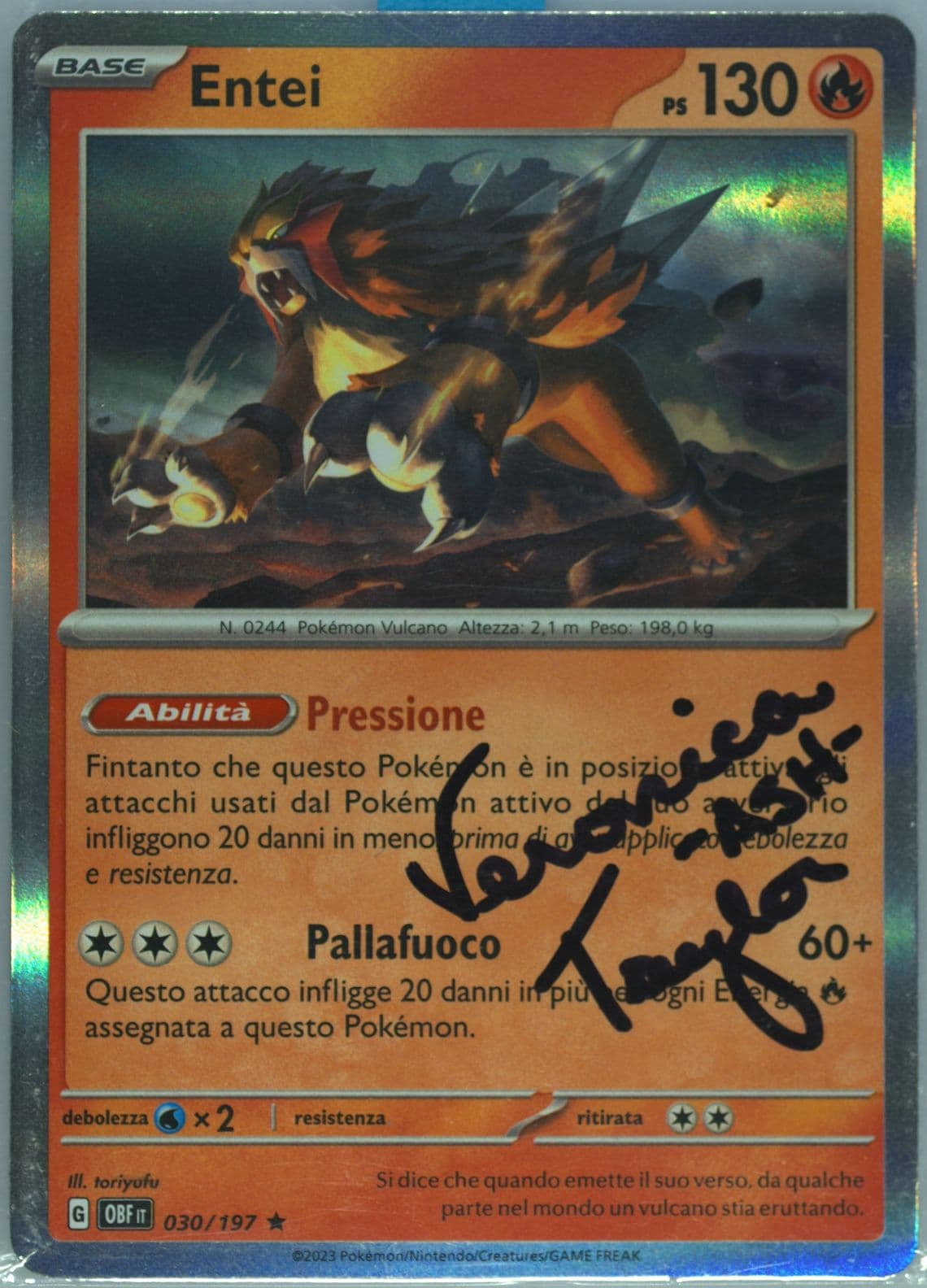 Entei (030) 2023 Pokemon Italian Obf It-Obsidian Flames