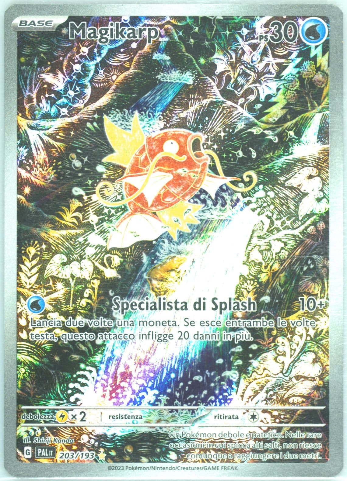 Larvitar Illustration Rare (203) 2023 Pokemon Italian Obf It-Obsidian Flames