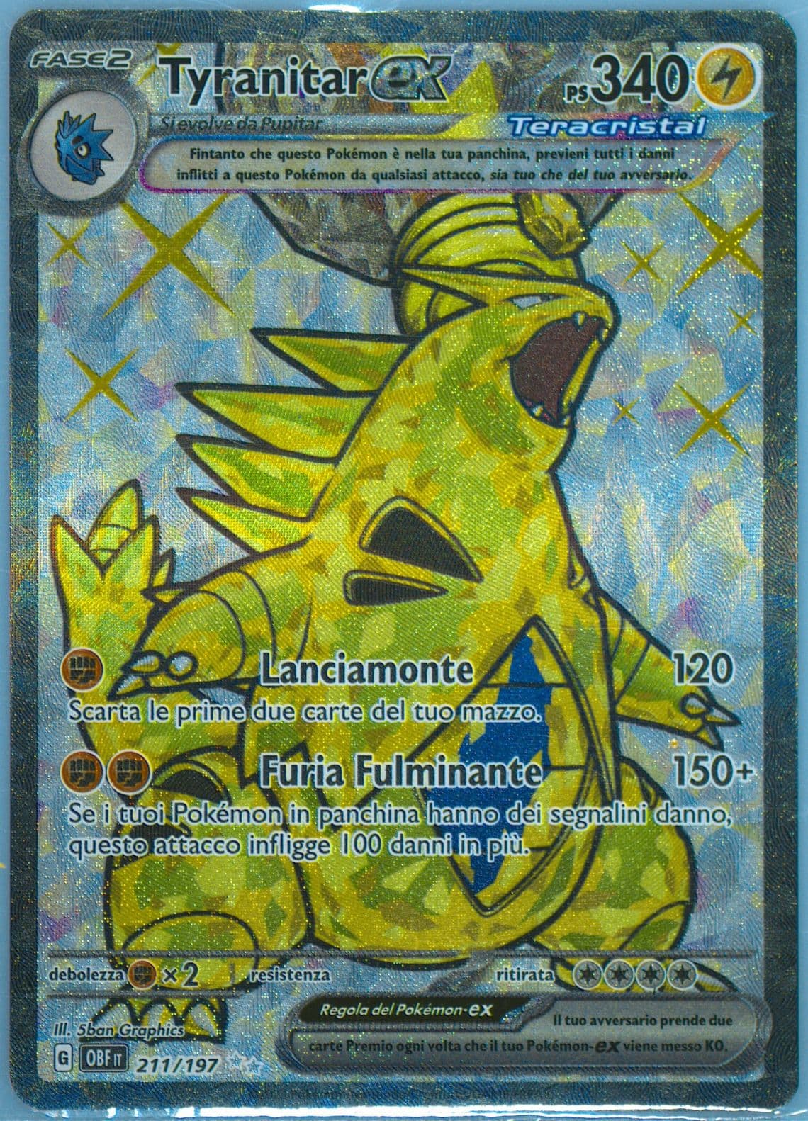 Tyranitar EX Ultra Rare (211) 2023 Pokemon Italian Obf It-Obsidian Flames