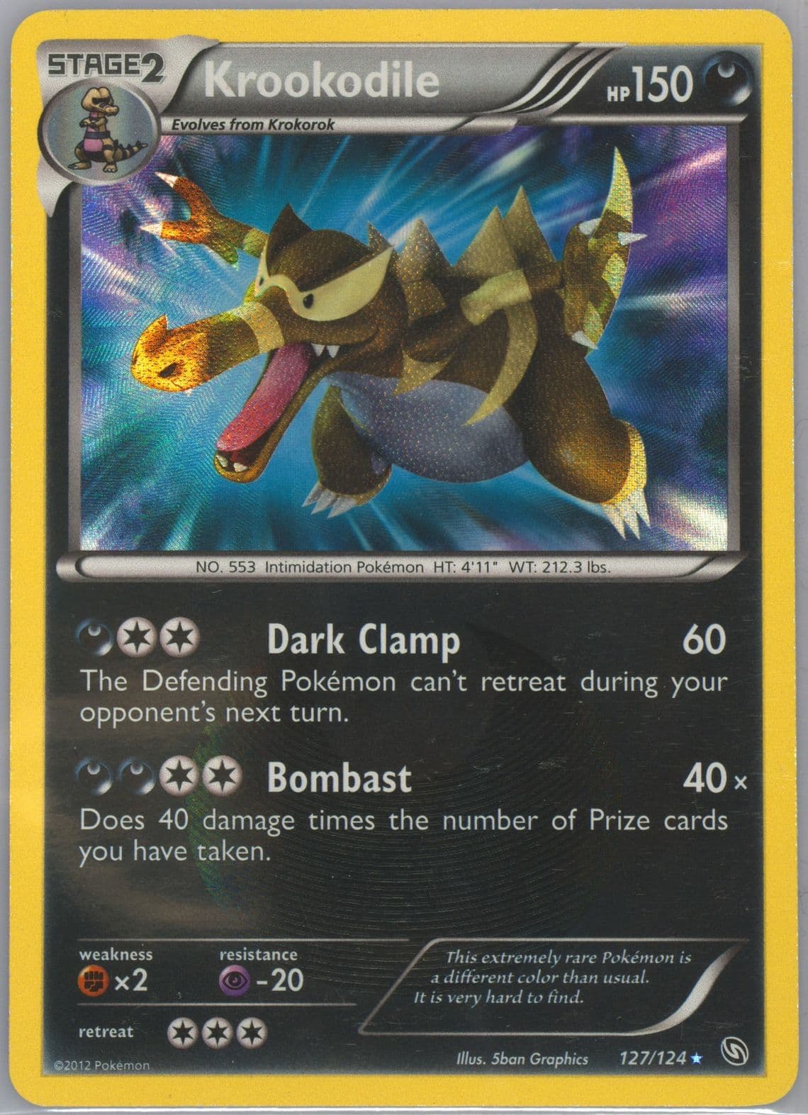 Krookodile (127) 2012 Pokemon Black & White Dragons Exalted