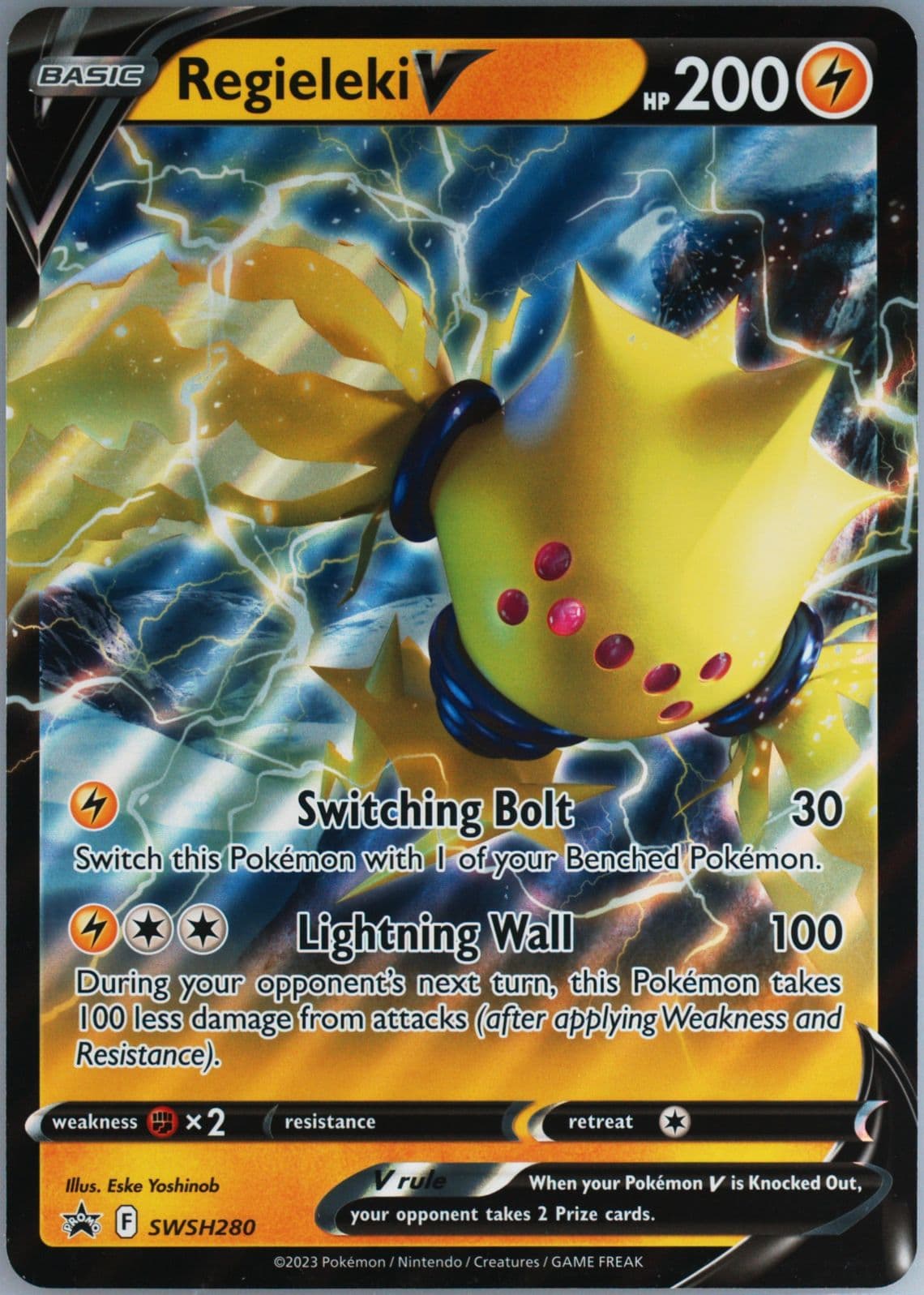 Regieleki V Crown Zenith Collections-Regieleki V-Jumbo (280) 2023 Pokemon Swsh Black Star Promo