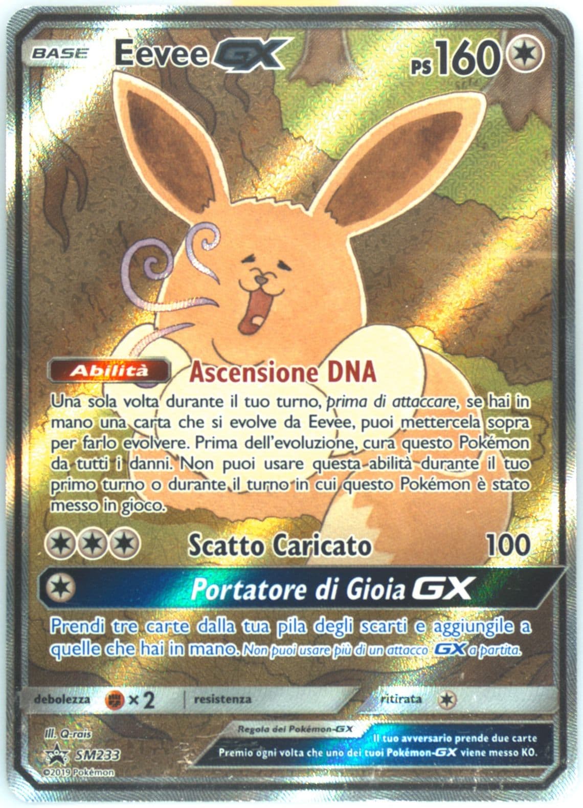 Full Art/Eevee GX Pikachu-GX & Eevee-GX Special Collection-Italian (SM233) 2019 Pokemon SM Black Star Promo
