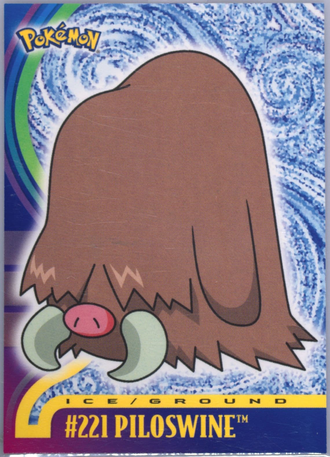 Piloswine (221) 2001 Topps Pokemon Johto Series 1