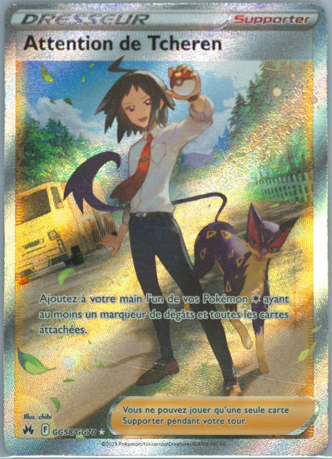 Full Art/Attention de Tcheren French (GG58) 2023 Pokemon Sword and Shield Crown Zenith