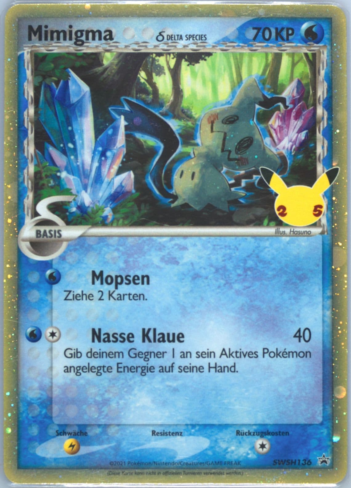 Mimigma-Holo Celebrations Collection-German (136) 2021 Pokemon Swsh Black Star Promo