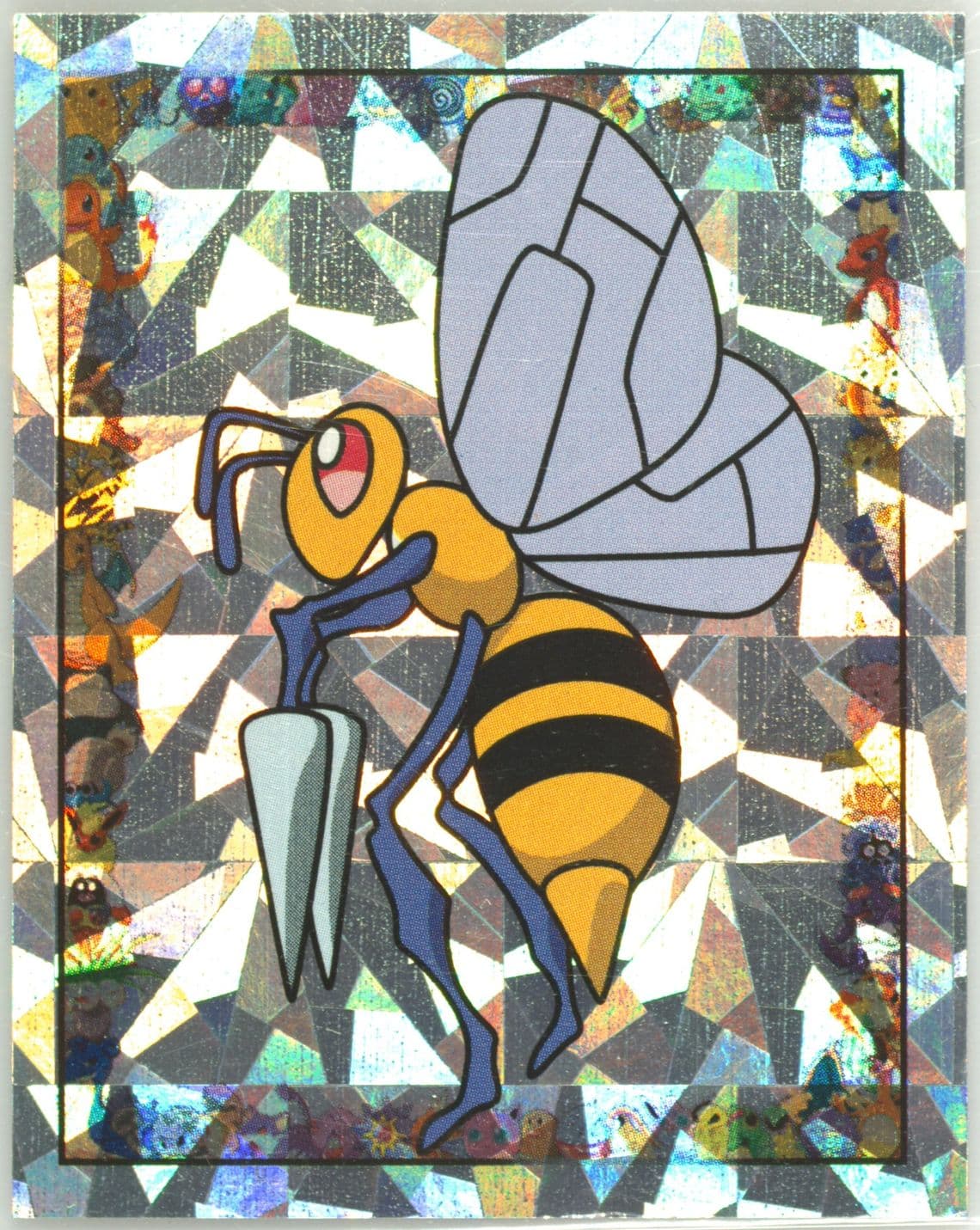 Beedrill-Prism Cracked Ice (S5) 1999 Merlin Pokemon
