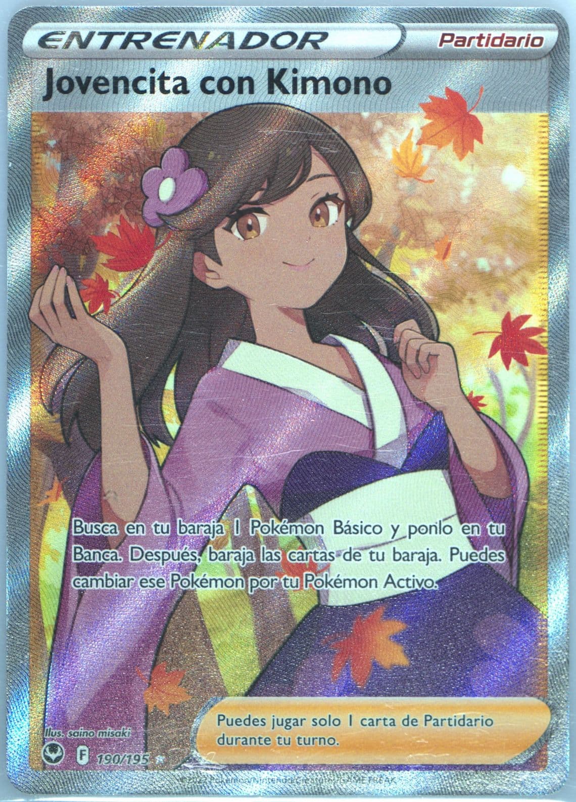 Full Art/Jovencita Con Kimono Spanish (190) 2022 Pokemon Sword & Shield Silver Tempest