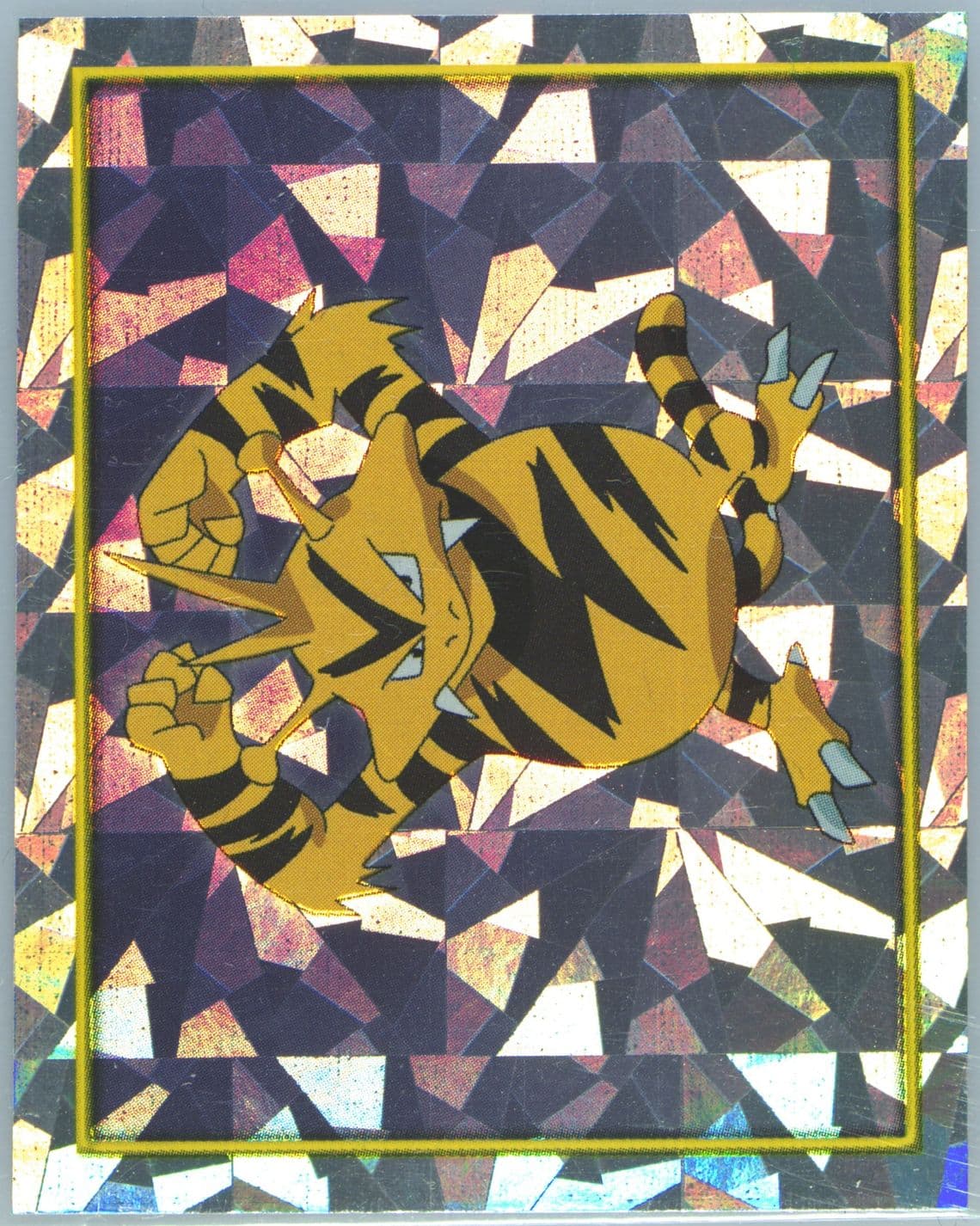 Electabuzz-Prism Cracked Ice (112) 2000 Merlin Pokemon 2