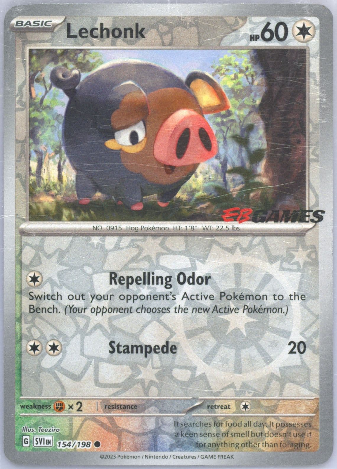 Lechonk EB Games Exclusive (154) 2023 Pokemon Svi EN-Scarlet & Violet