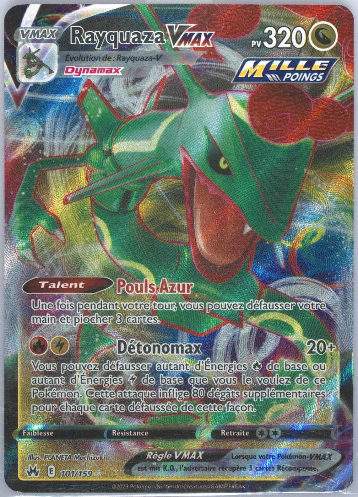 Full Art/Rayquaza Vmax French (101) 2023 Pokemon Sword and Shield Crown Zenith