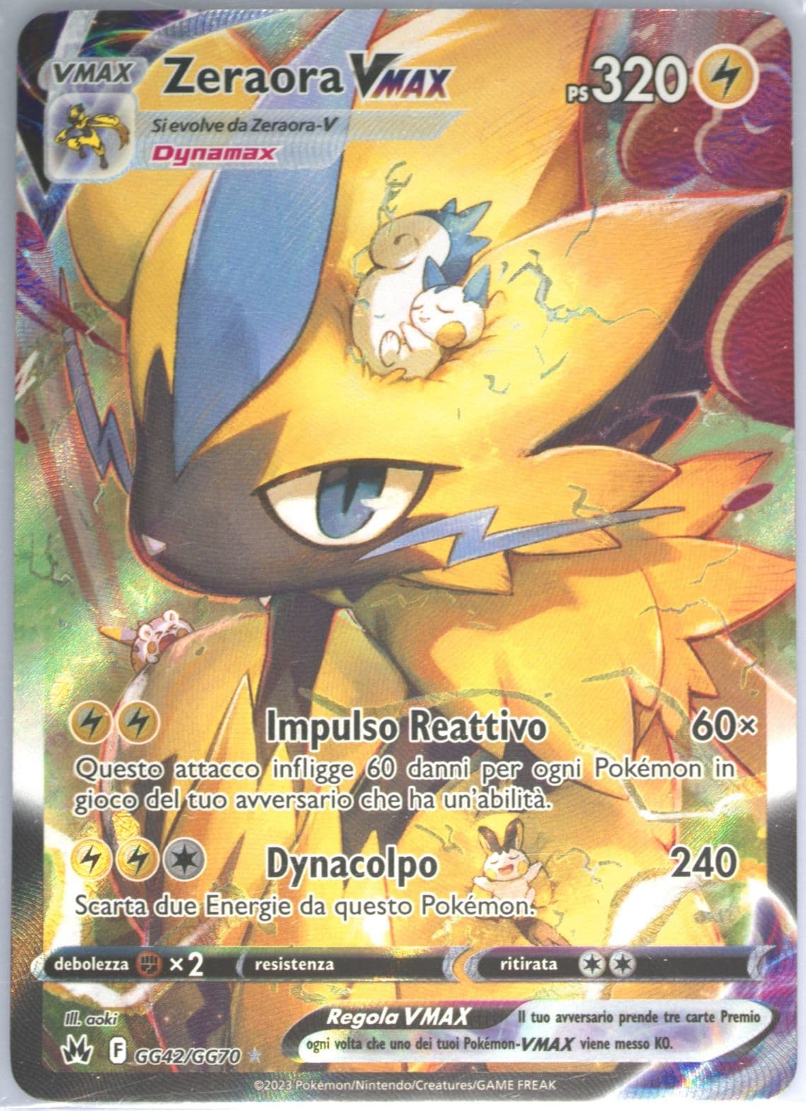 Full Art/Zeraora Vmax Italian (GG42) 2023 Pokemon Sword and Shield Crown Zenith