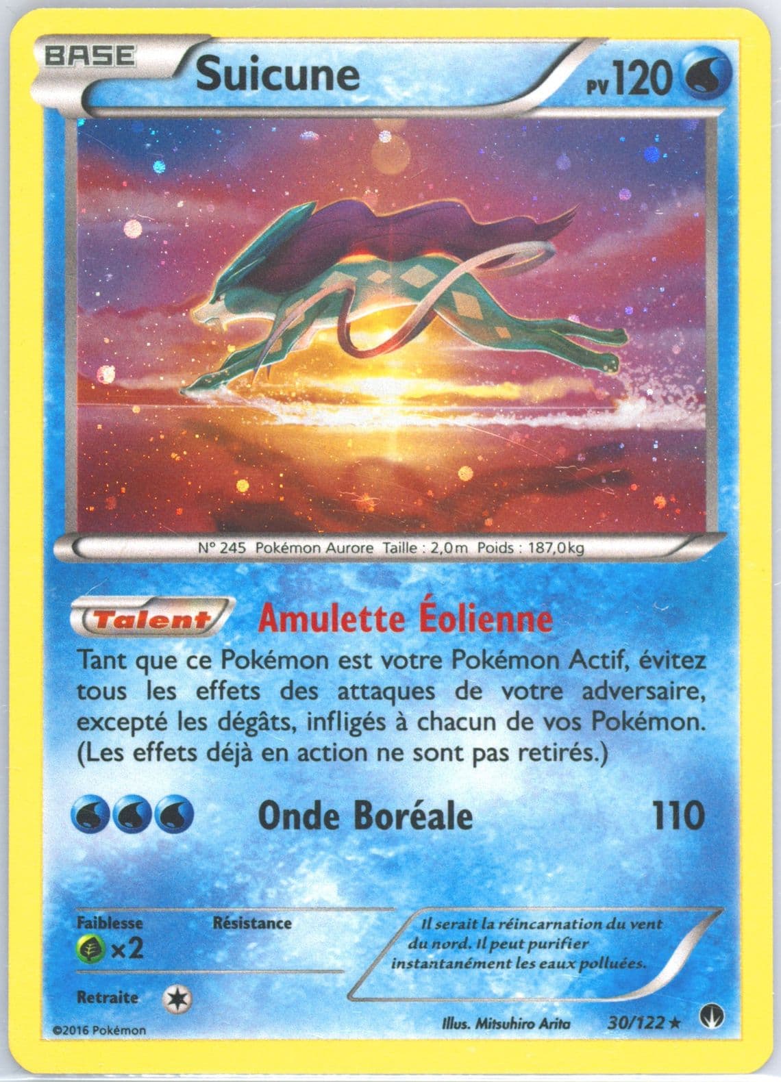 Suicune-Holo Cosmos-French-Pin Collection (30) 2017 Pokemon XY Breakpoint