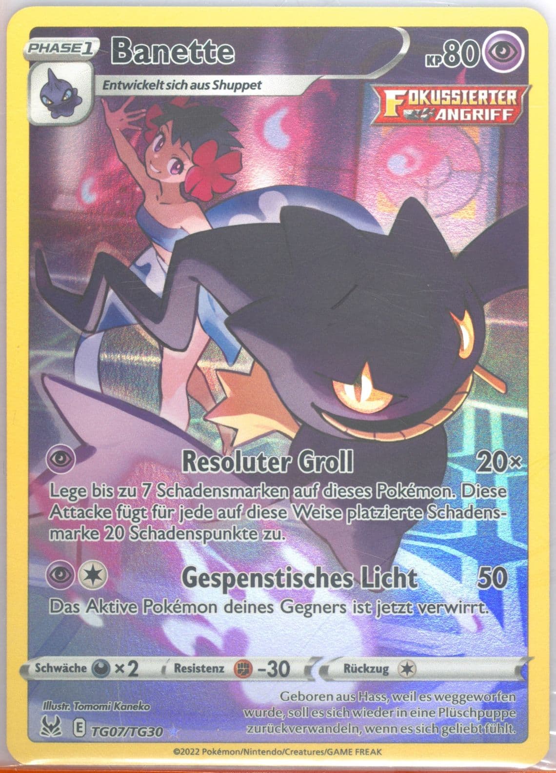 Full Art/Banette German (TG07) 2022 Pokemon Sword & Shield Lost Origin