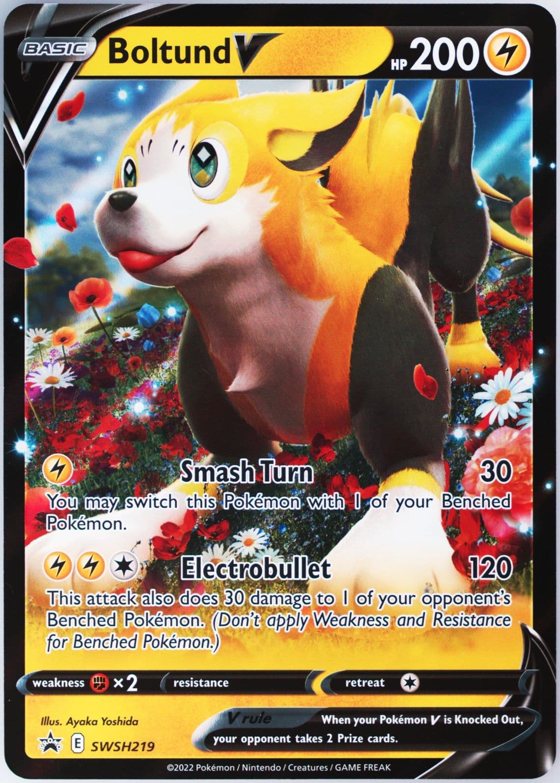 Boltund V Boltund V Box-Jumbo (219) 2022 Pokemon Swsh Black Star Promo