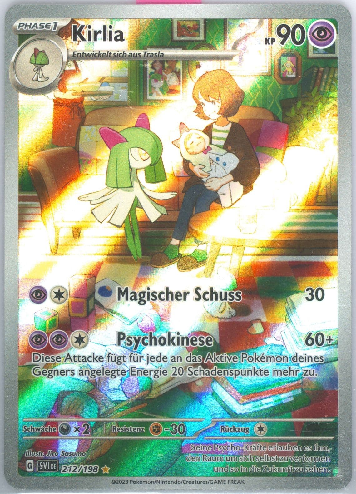 Kirlia Illustration Rare (212) 2023 Pokemon German Svi de-Scarlet & Violet