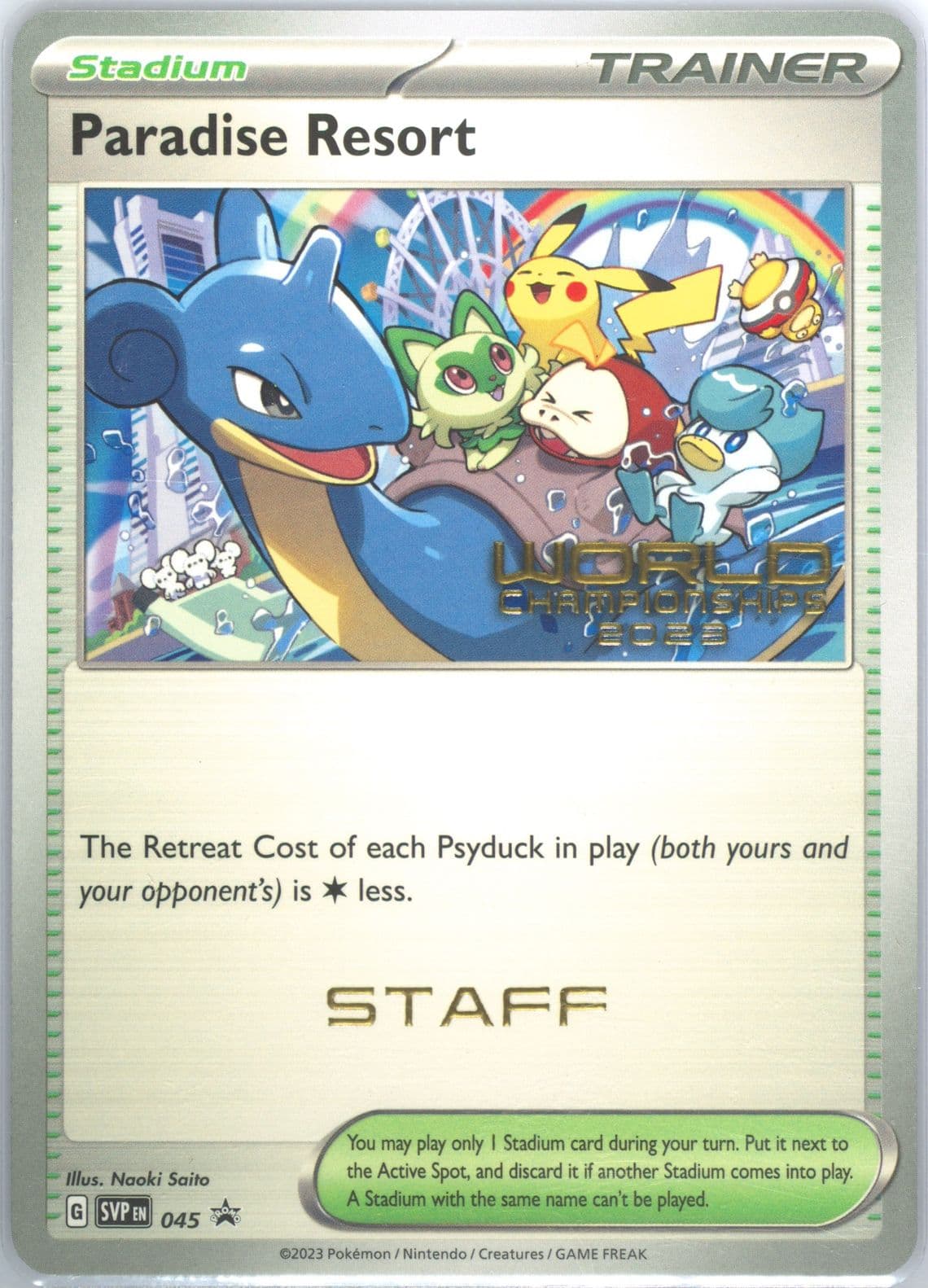 Paradise Resort World Championships 2023-Staff (045) 2023 Pokemon Svp EN-SV Black Star Promo