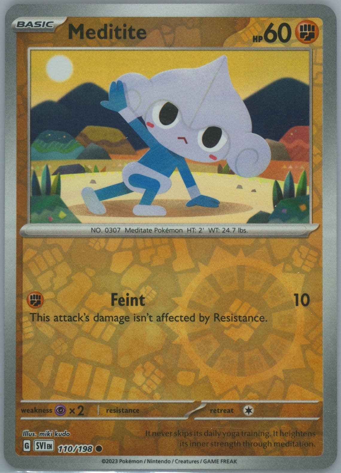 Meditite Reverse Holo (110) 2023 Pokemon Svi EN-Scarlet & Violet