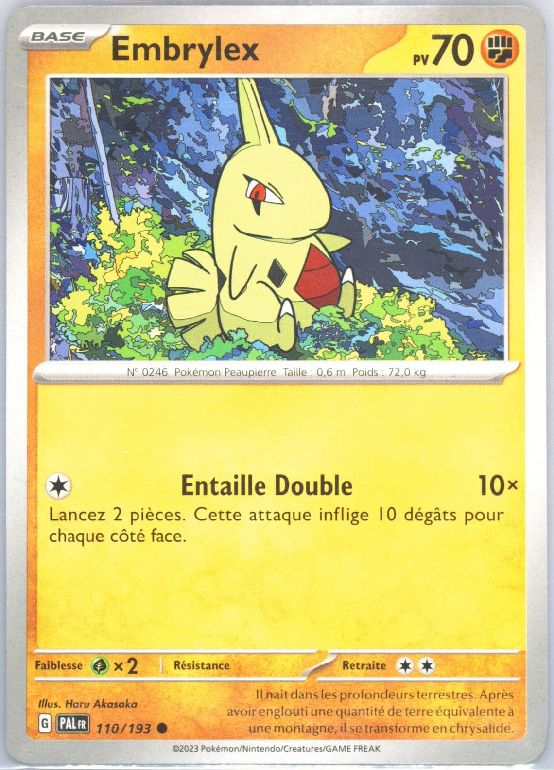Larvitar (110) 2023 Pokemon French Pal FR-Paldea Evolved
