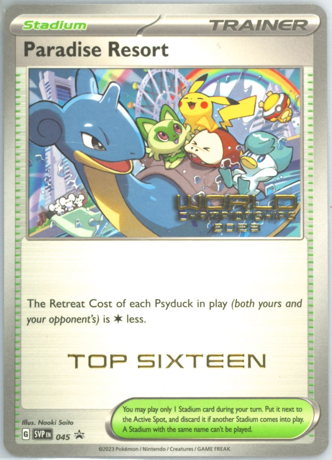 Paradise Resort World Championships 2023-Top Sixteen (045) 2023 Pokemon Svp EN-SV Black Star Promo