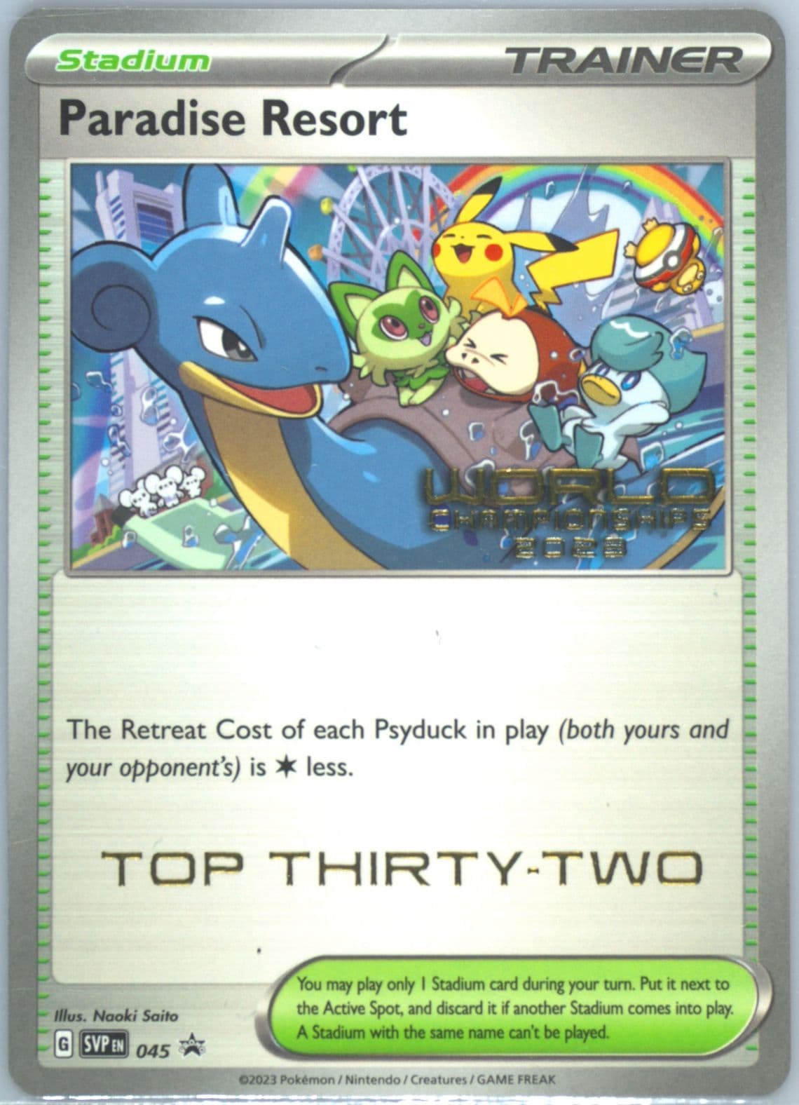 Paradise Resort World Championships 2023-Top Thirty-Two (045) 2023 Pokemon Svp EN-SV Black Star Promo