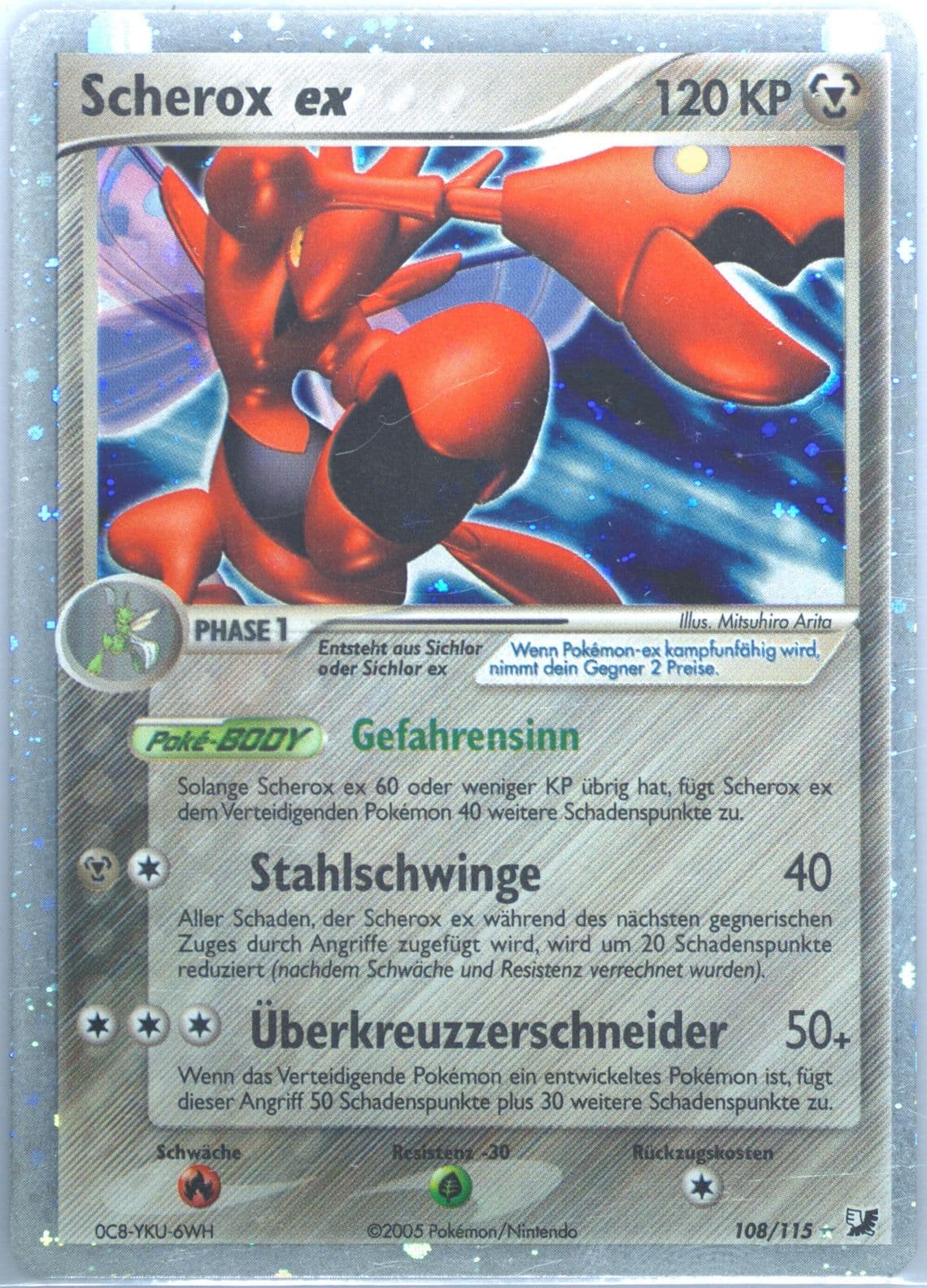 Scherox EX-Holo German (108) 2005 Pokemon EX Unseen Forces
