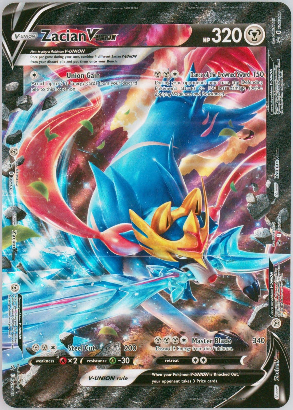 Zacian V-Union Zacian V-Union Special Collection-Jumbo 2021 Pokemon Swsh Black Star Promo