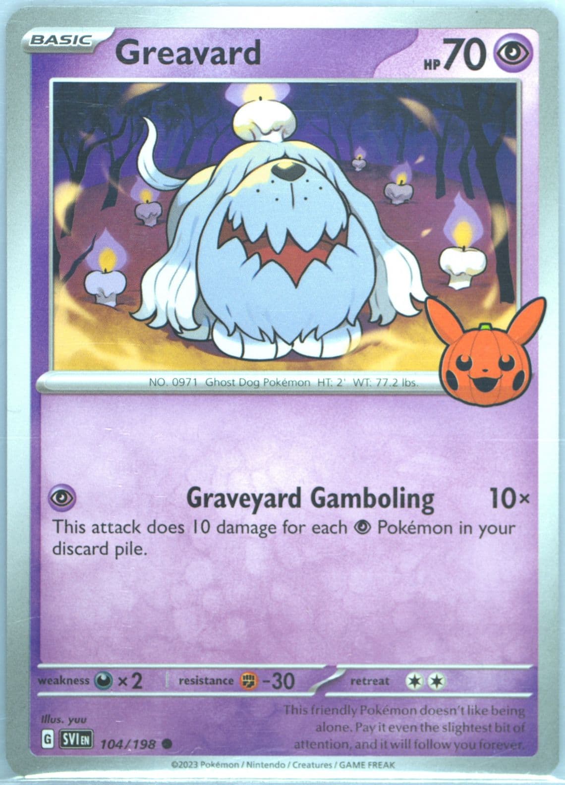 Greavard (104) 2023 Pokemon Trick or Trade