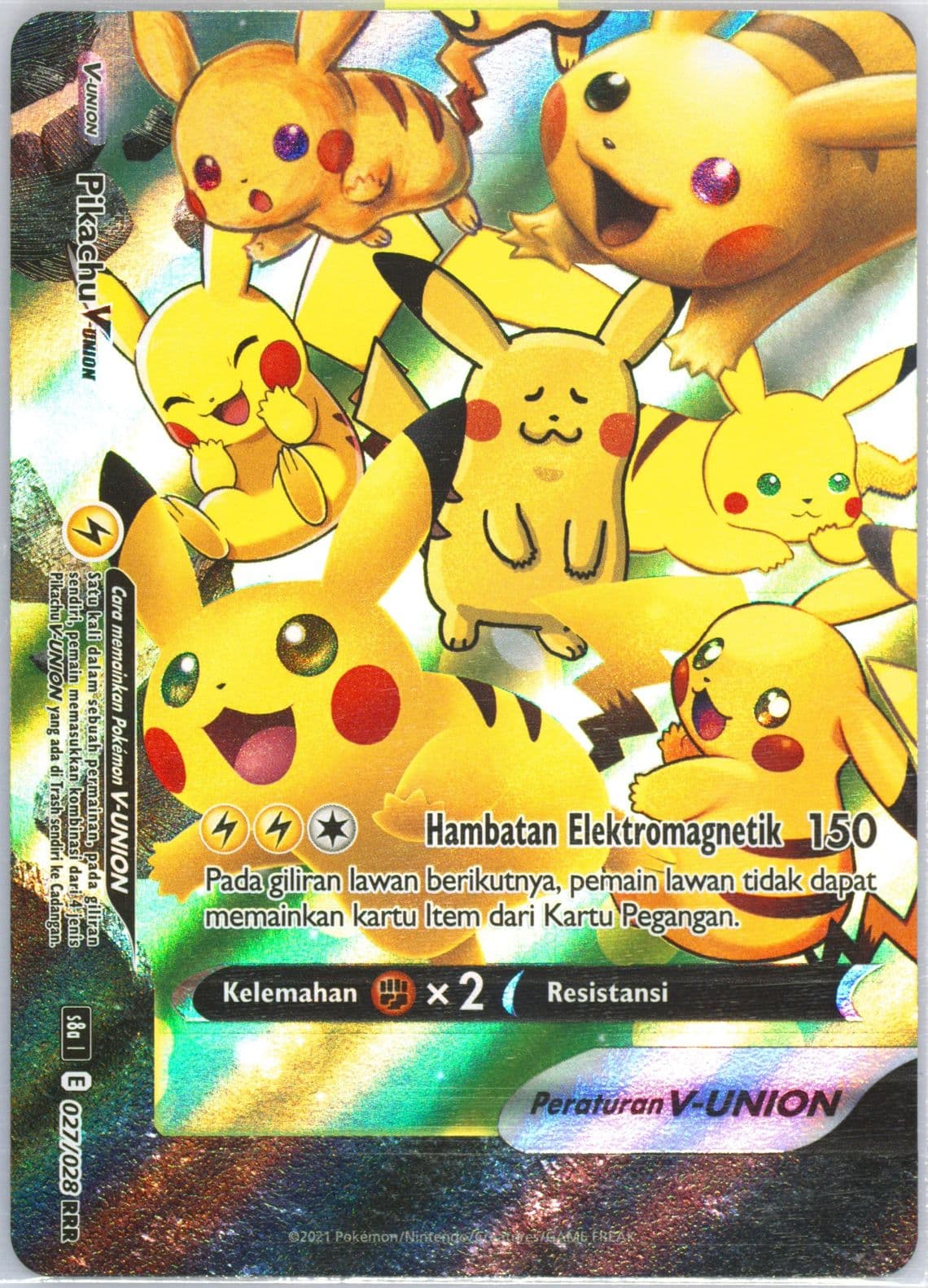 Pikachu V-Union (027) 2021 Pokemon Indonesian 25th Anniversary Collection