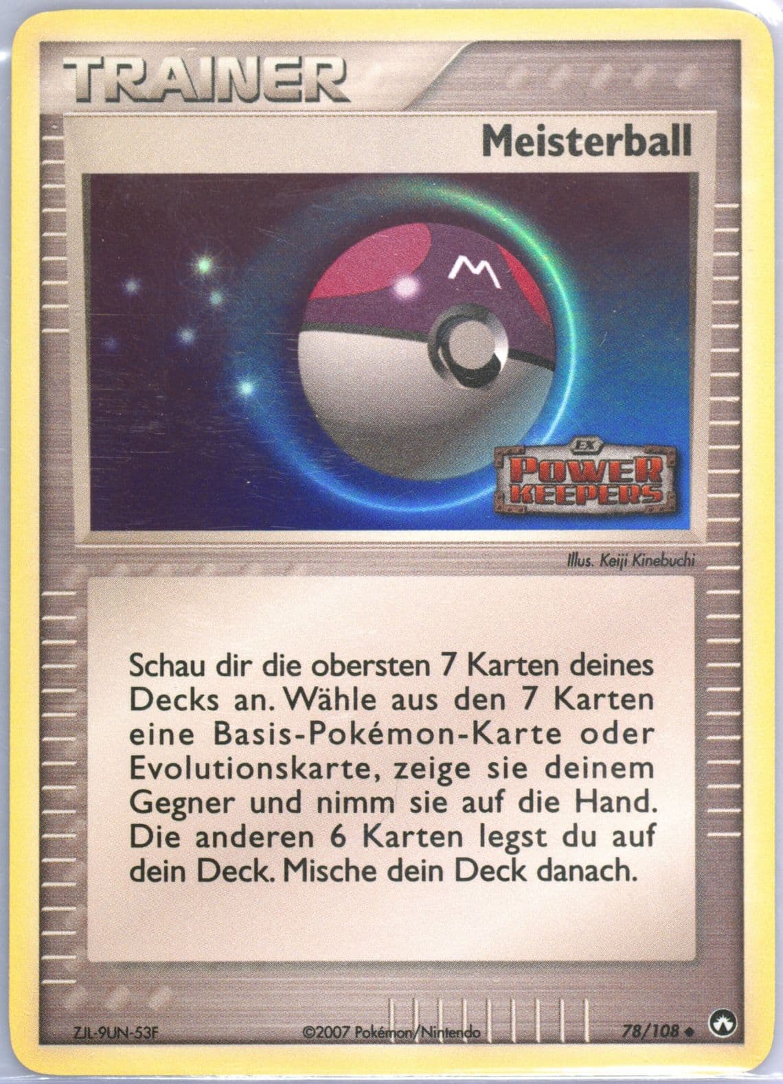Meisterball-Reverse Holo German (78) 2007 Pokemon EX Power Keepers