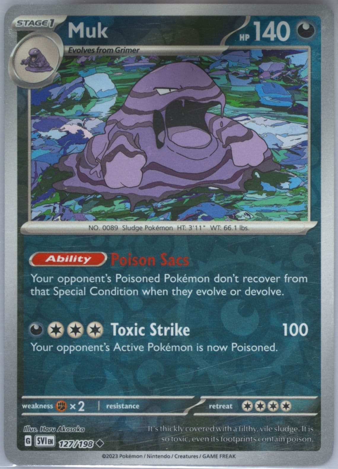 Muk Reverse Holo (127) 2023 Pokemon Svi EN-Scarlet & Violet