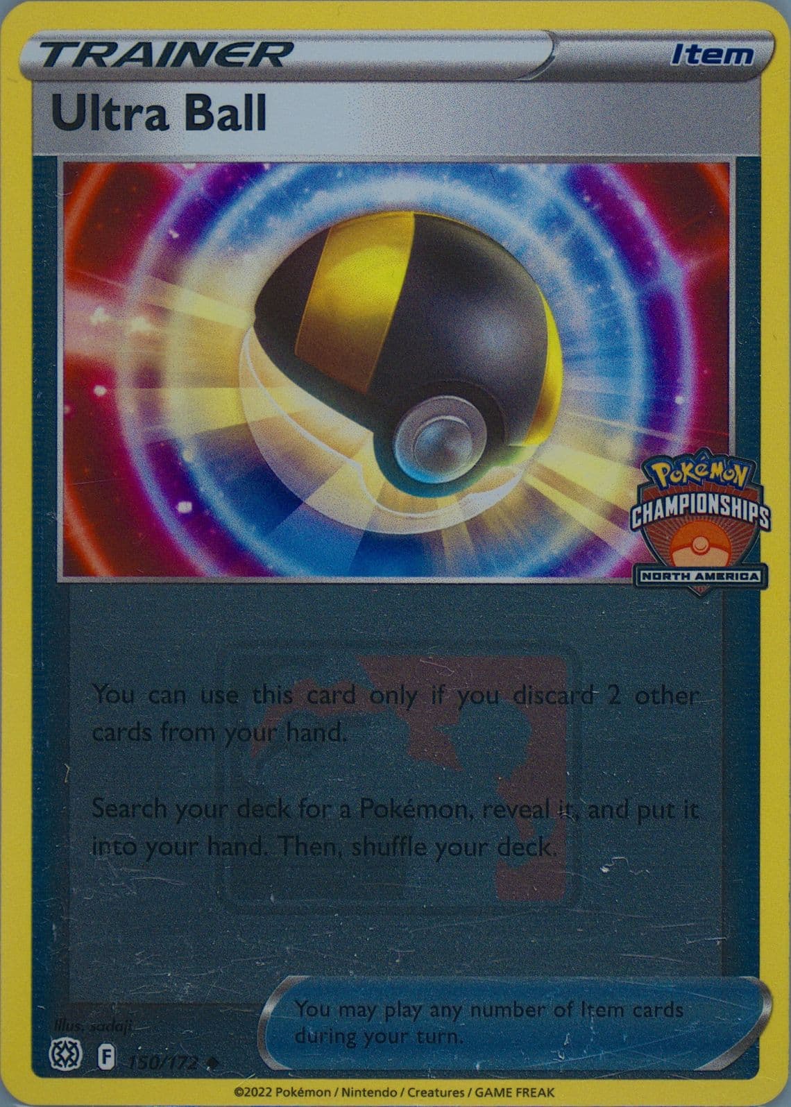 Ultra Ball-Reverse Foil 2023 North America International Championships (150) 2022 Pokemon Sword & Shield Brilliant Stars