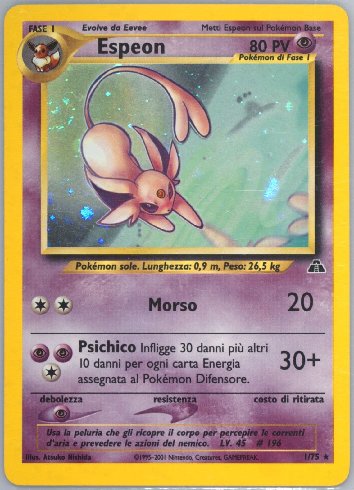 Espeon-Holo Italian (1) 2001 Pokemon Neo Discovery
