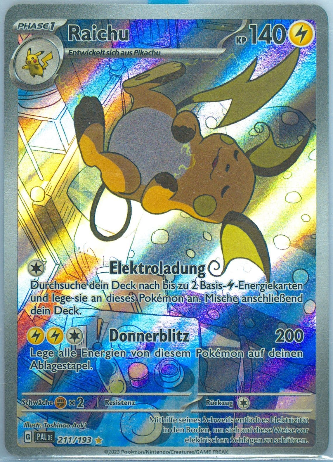 Raichu Illustration Rare (211) 2023 Pokemon German Pal de-Paldea Evolved