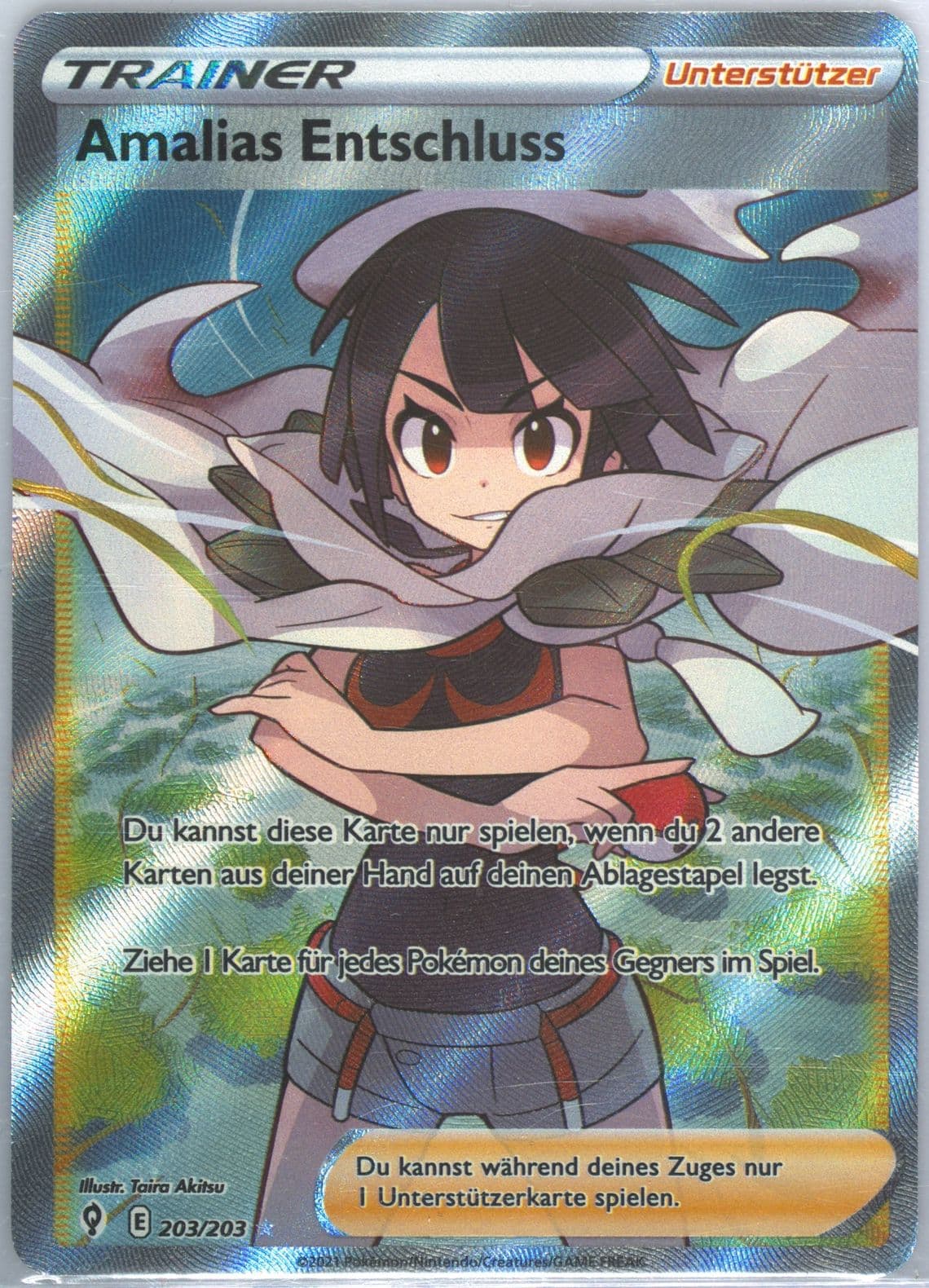 Full Art/Amalias Entschluss German (203) 2021 Pokemon Sword & Shield Evolving Skies