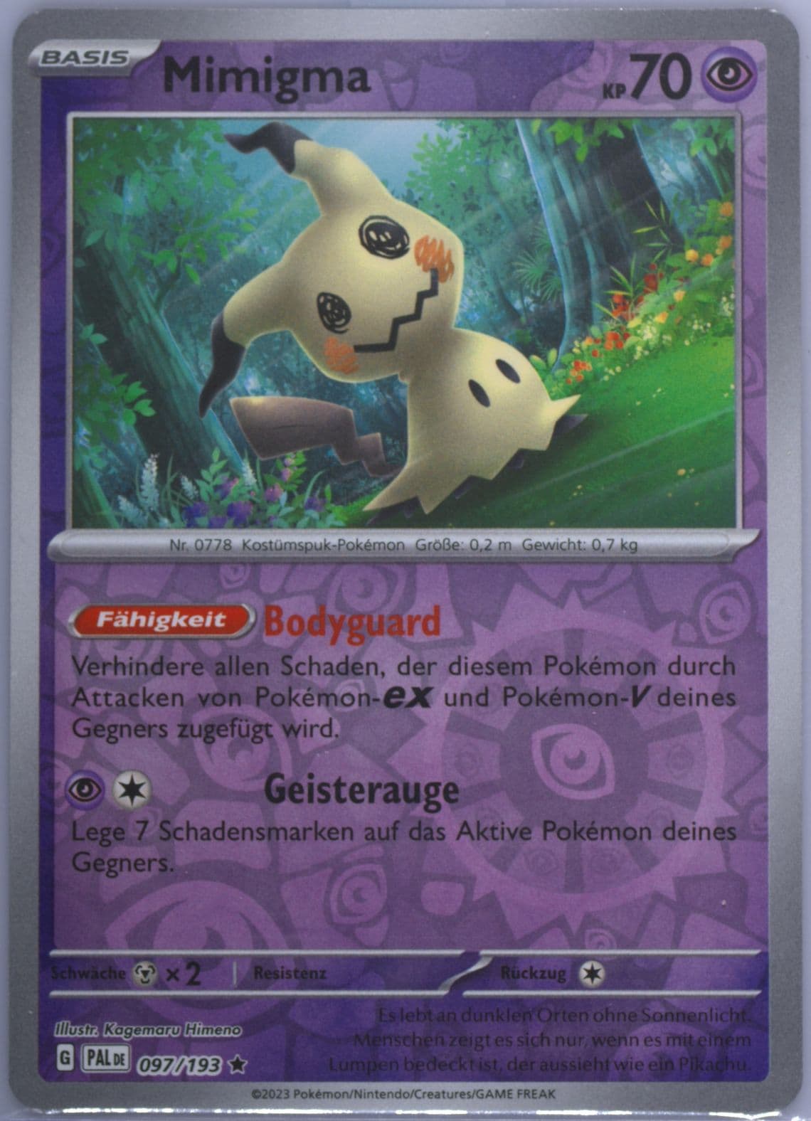 Mimikyu Reverse Holo (097) 2023 Pokemon German Pal de-Paldea Evolved